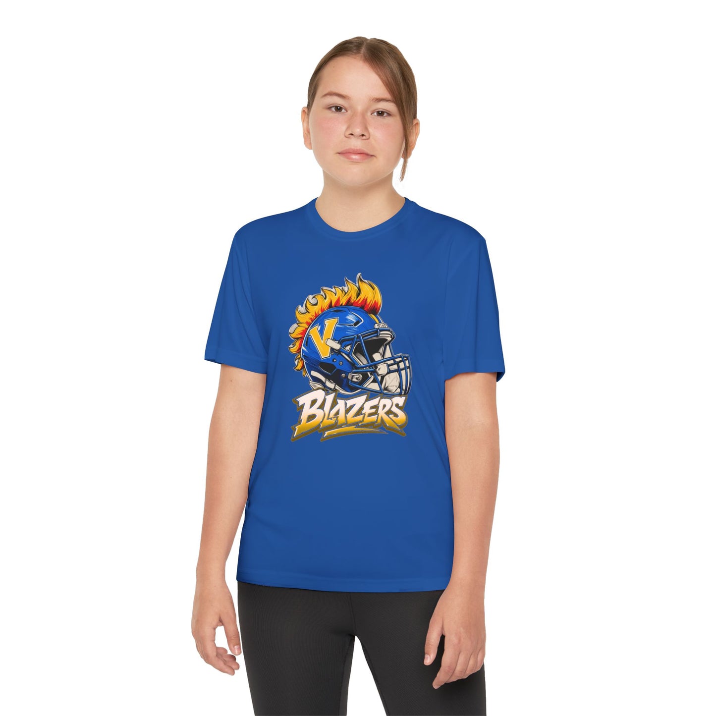 Youth FLAME Helmet Blazers. DRIFIT Football Shirt