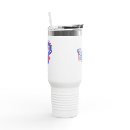 40oz Insulated Travel Mug — Paragould Rams Leopard Print & Team Logo