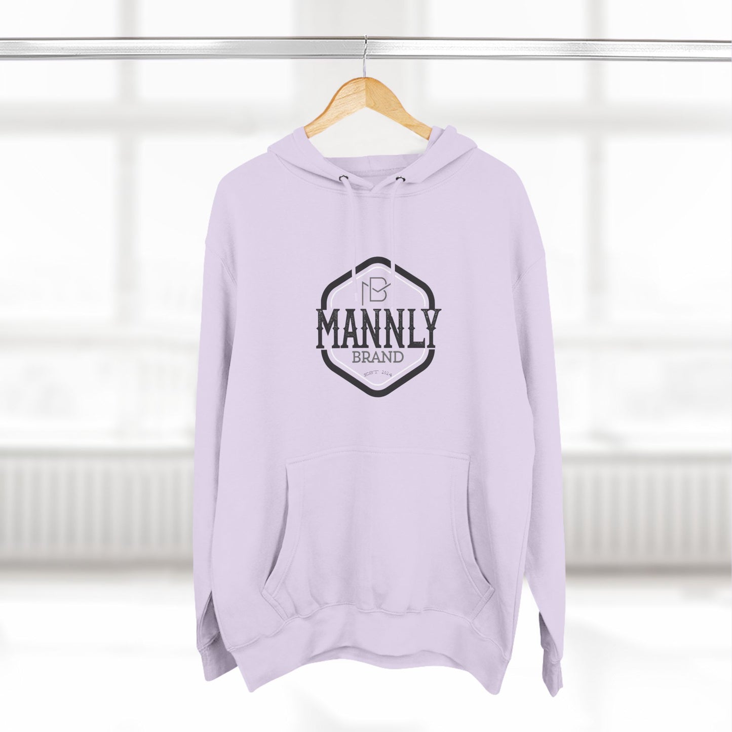 Three-Panel Fleece Hoodie. MANNLY Brand