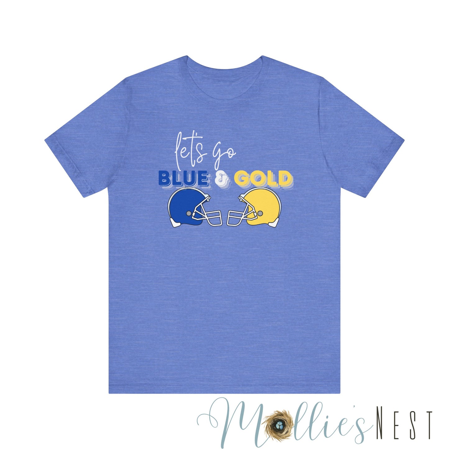 ADULT. Blue & Gold Jersey Short Sleeve Tee