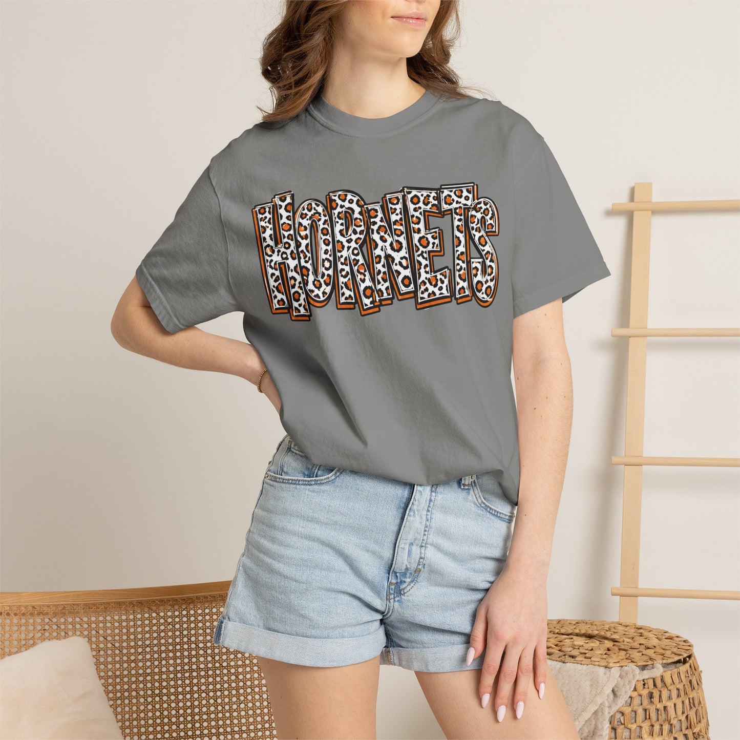 Harrisburg Hornets Leopard Print Graphic T-Shirt — Adult