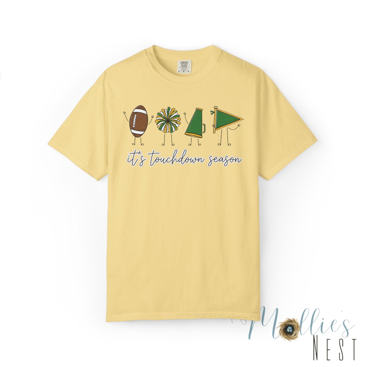 Touchdown Season (Green/Yellow)  T-shirt — Football Friends Graphic