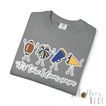 Touchdown Season (Blue/Yellow) T-Shirt — Football Friends Graphic Tee
