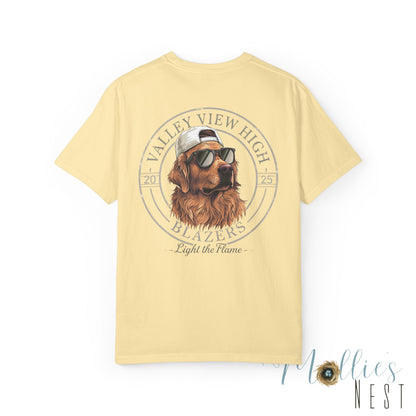 Valley View Blazers. Dog with sunglasses graphic shirt