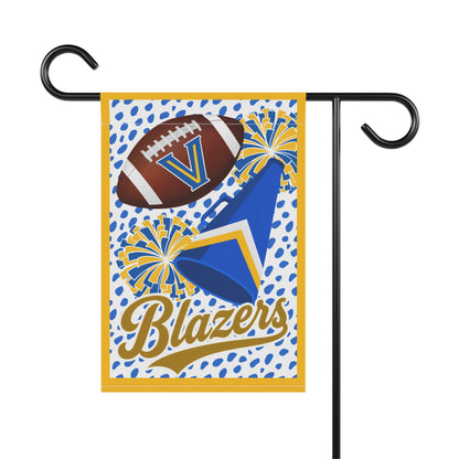 Blazers Football & Cheer Yard Flag — Blue & Gold Team Spirit Yard Banner