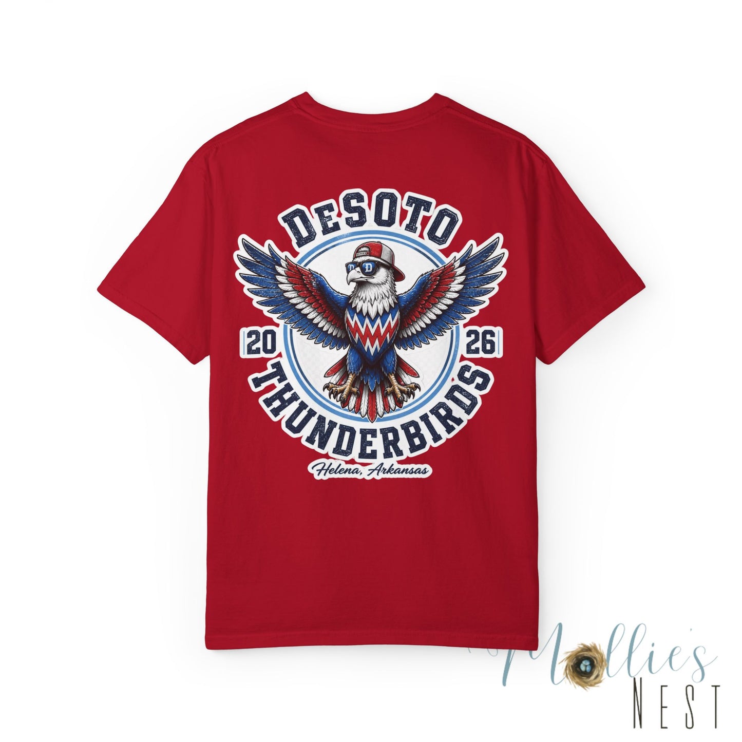 ADULT.  T‑Shirt — DeSoto Thunderbirds Mascot Graphic (2026)