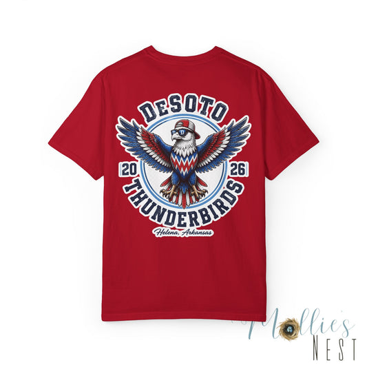 ADULT.  T‑Shirt — DeSoto Thunderbirds Mascot Graphic (2026)