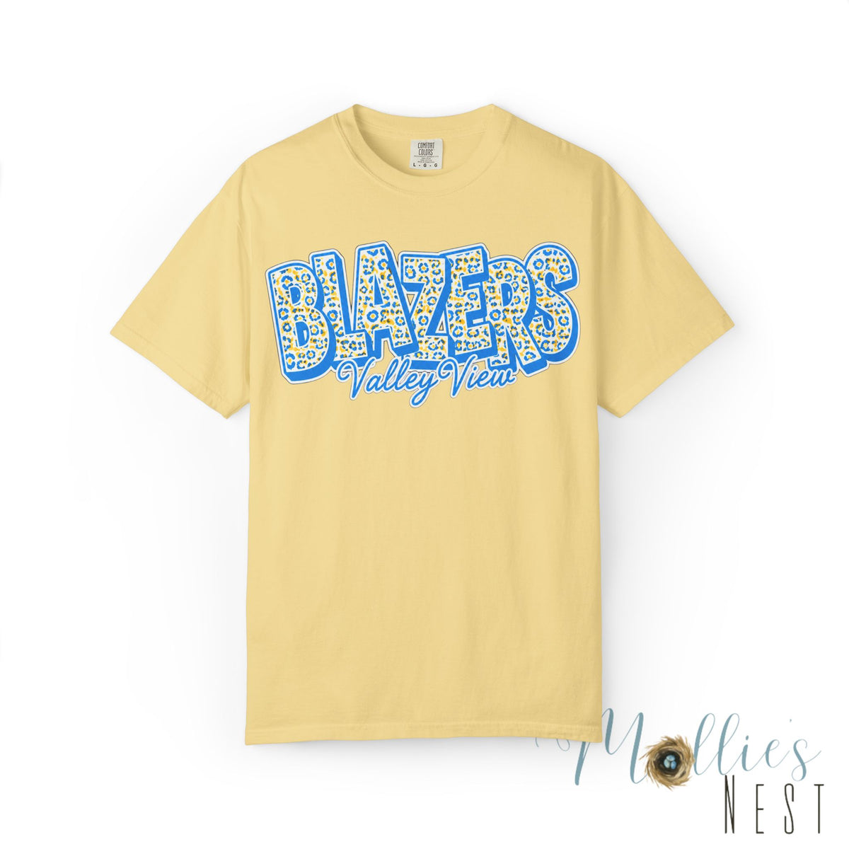 ADULT. Blazers Valley View Leopard Print T-Shirt - Stacked font