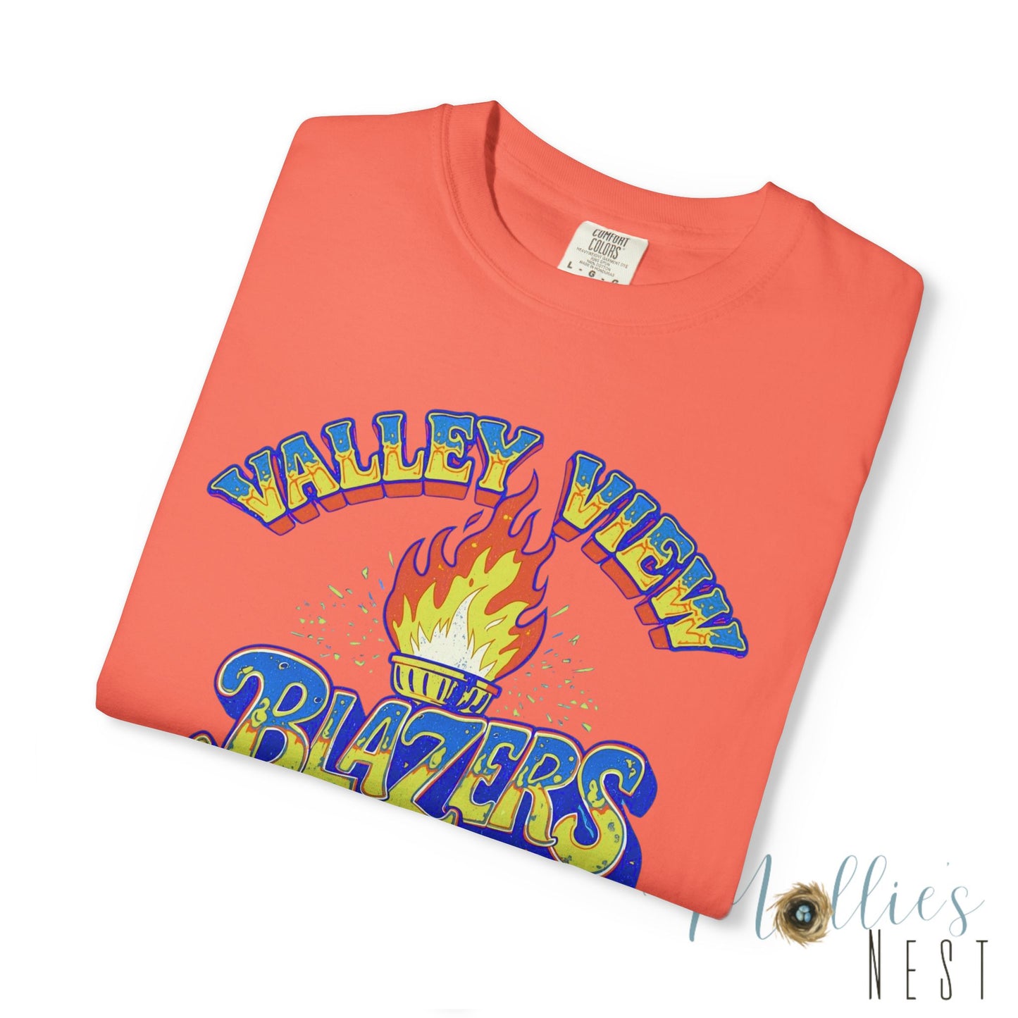 Valley View Blazers RETRO Torch Unisex Garment-Dyed T-Shirt - Comfort Colors