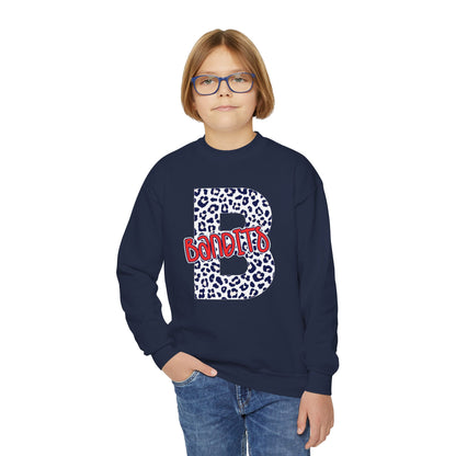 Youth Leopard B Monogram “BANDITS” Crewneck Sweatshirt