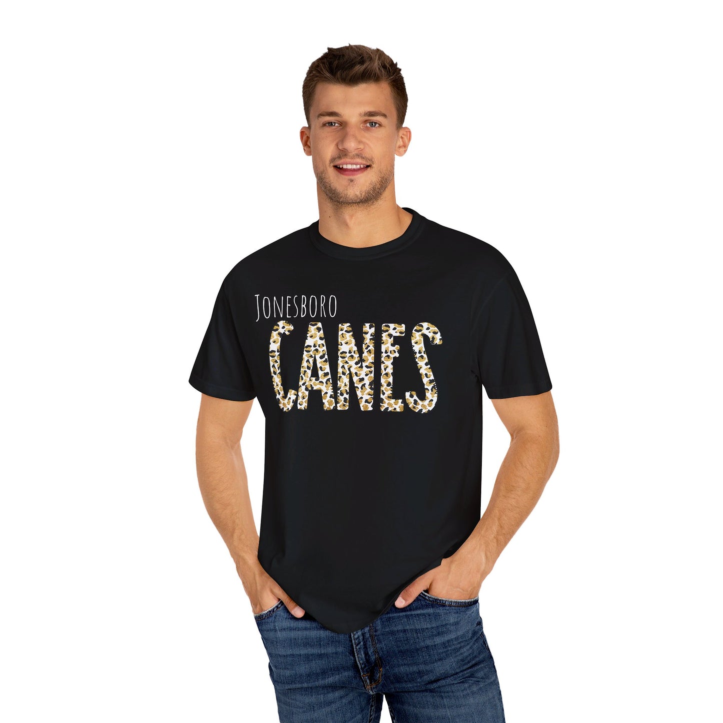 Jonesboro. Canes Leopard Garment-Dyed T-shirt