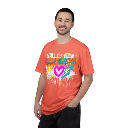 Valley View Blazers Graffiti Tee — Neon Heart, Smile & Lightning Shirt