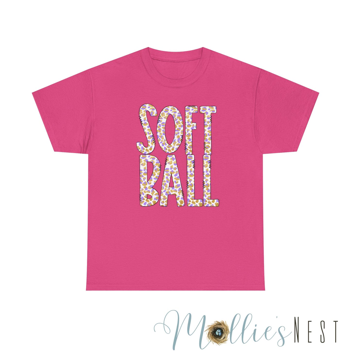 Softball Floral Unisex Heavy Cotton Tee