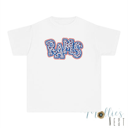 Youth - Rams Leopard Print Patriotic Football Shirt