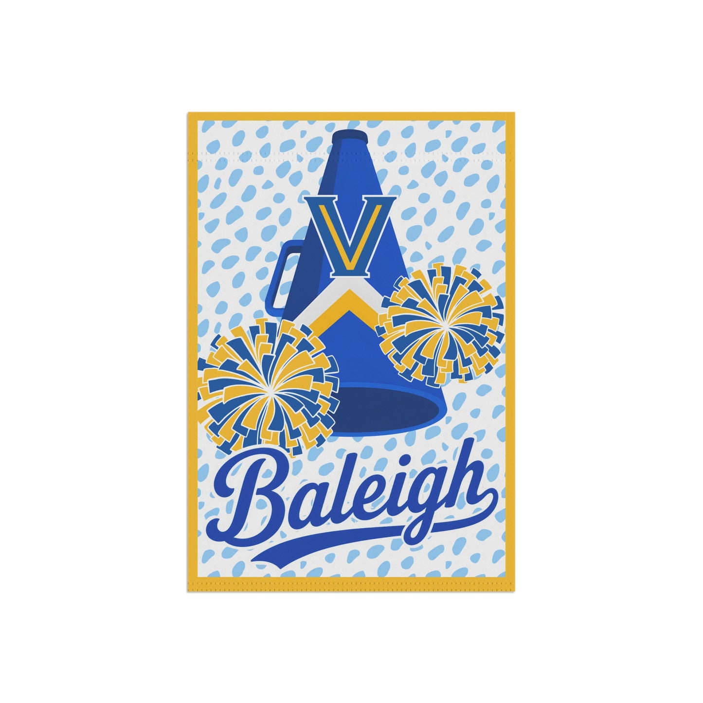 Personalized Megaphone Garden Flag – Personalized 'Baleigh' School Spirit Banner