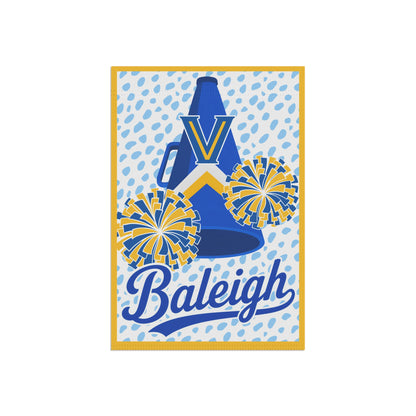 Personalized Megaphone Garden Flag – Personalized 'Baleigh' School Spirit Banner