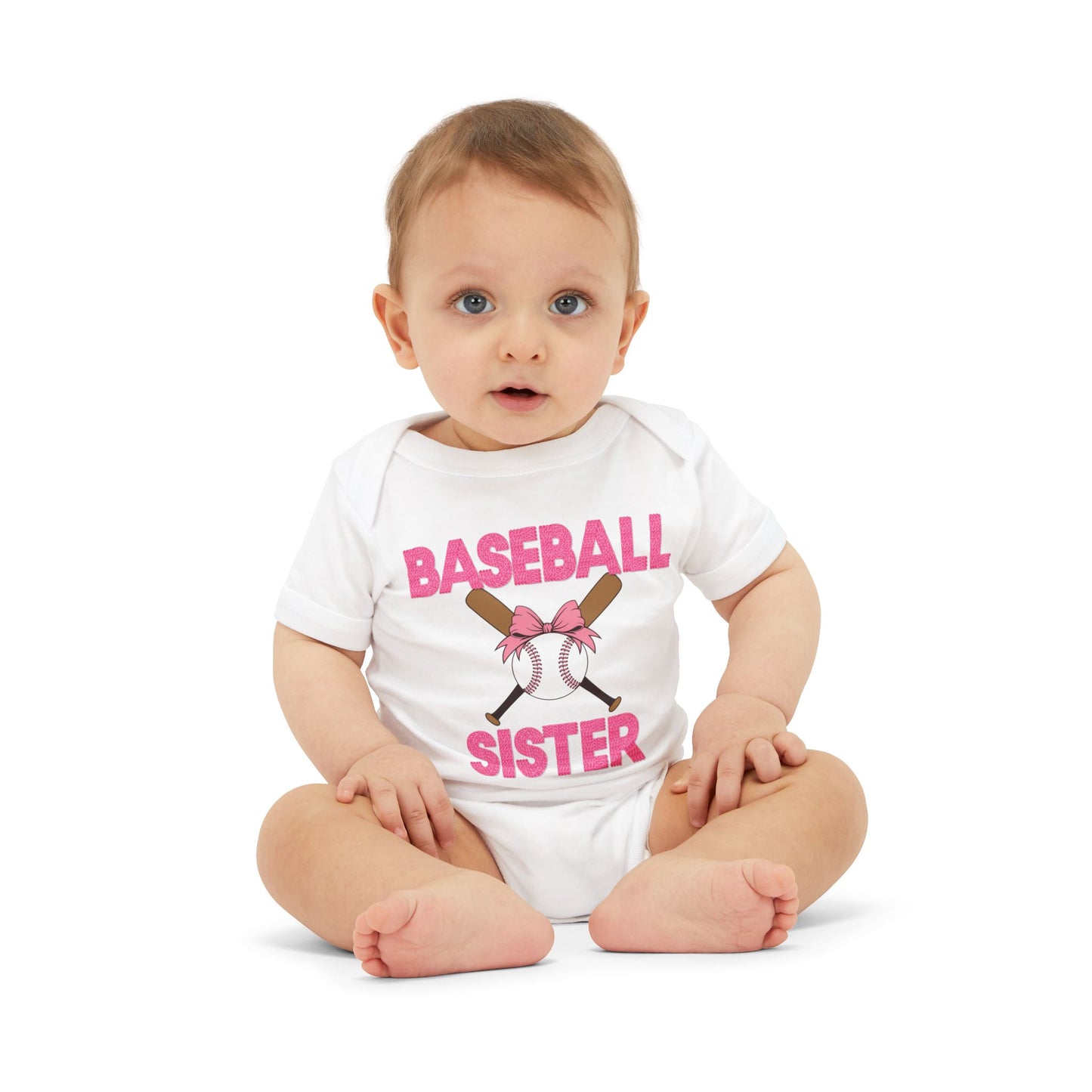 Baseball Sister Infant Jersey One Piece - Adorable Baby Bodysuit for Little Sports Fans