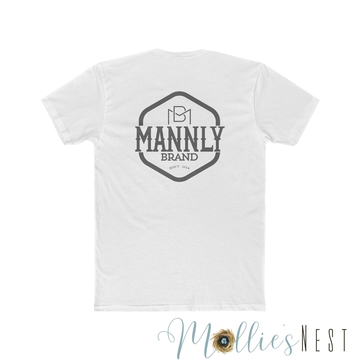 Unisex Cotton Crew Tee. MANNLY BRAND