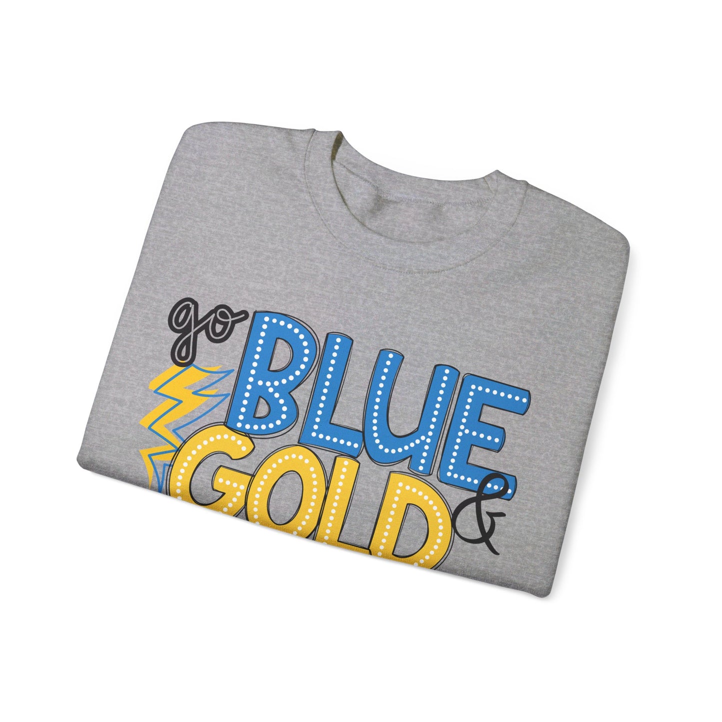 Unisex Blue & Gold Heavy Blend™ Crewneck Sweatshirt