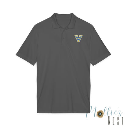 Embroidered V - Valley View Blazers Logo Performance Polo — Moisture-Wicking Sport Shirt