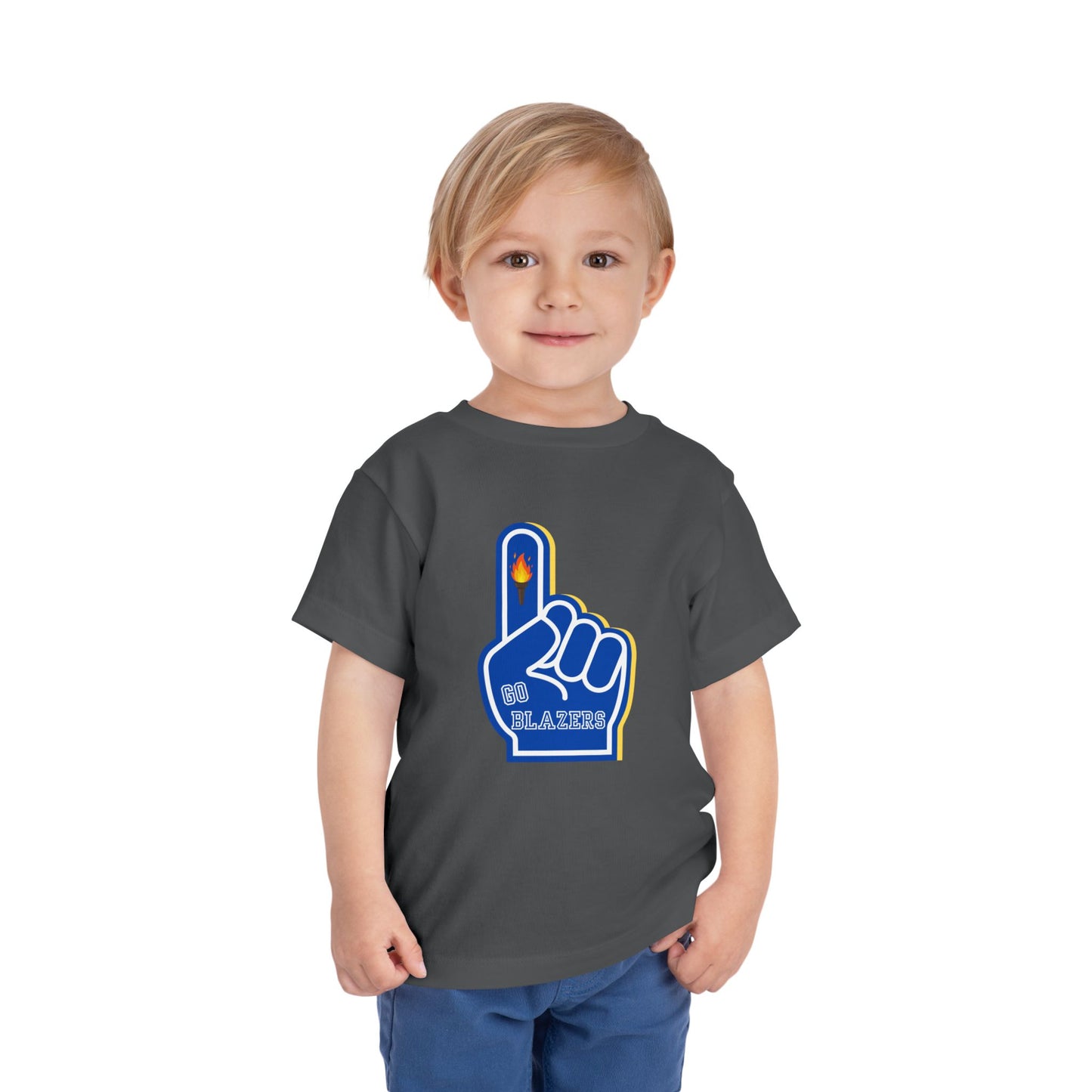 Toddler Blazer Foam Finger. Short Sleeve Tee