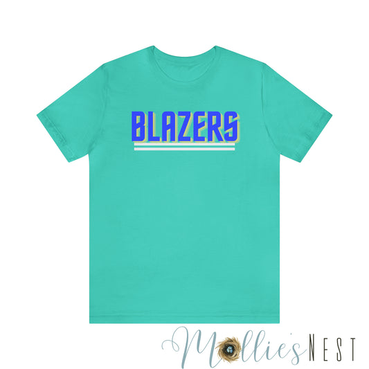 Blazers. Teal Jersey Short Sleeve Tee