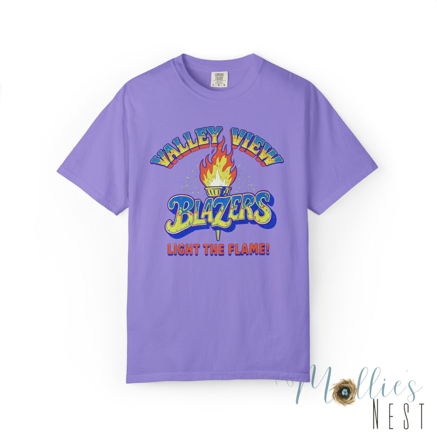 Valley View Blazers RETRO Torch Unisex Garment-Dyed T-Shirt - Comfort Colors