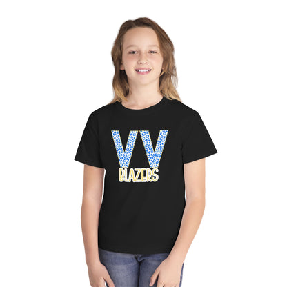 Youth Valley View. VV -Blazers Leopard Monogram Tee