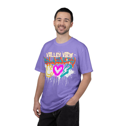Valley View Blazers Graffiti Tee — Neon Heart, Smile & Lightning Shirt