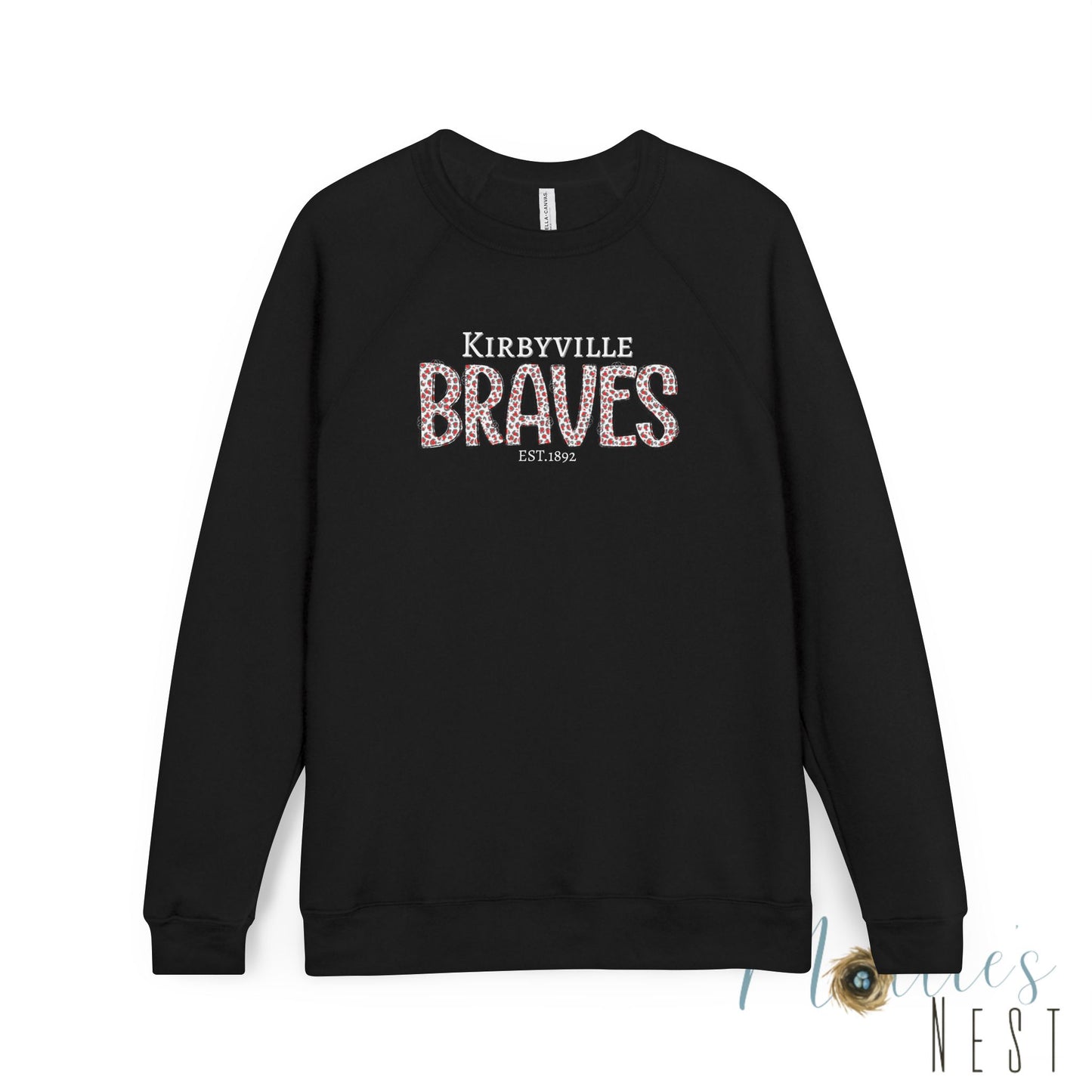 Kirbyville Braves Raglan Sweatshirt - School Spirit Crewneck