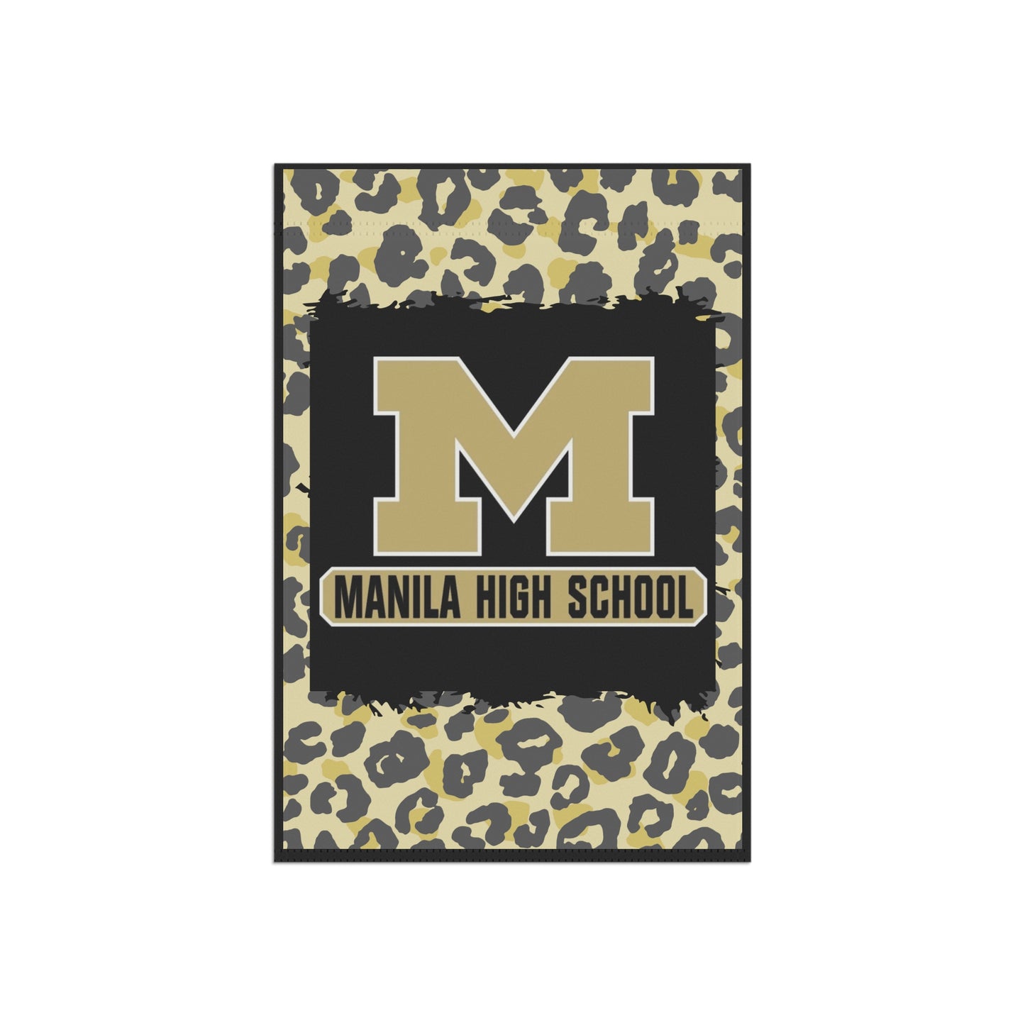Manila High School Leopard Print Garden Flag