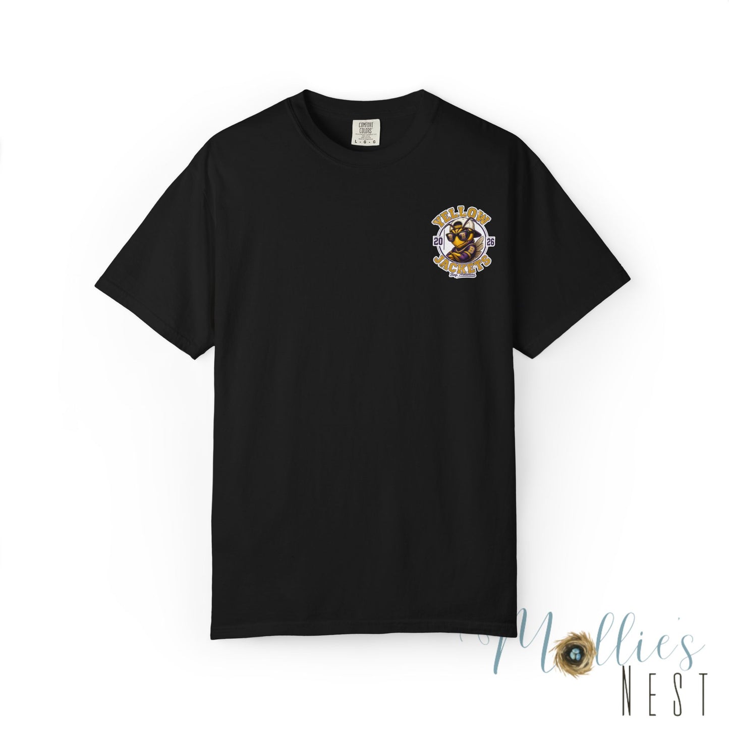 ADULT — Yellow Jackets Mascot 2026 School Spirit Shirt. Comfort Colors