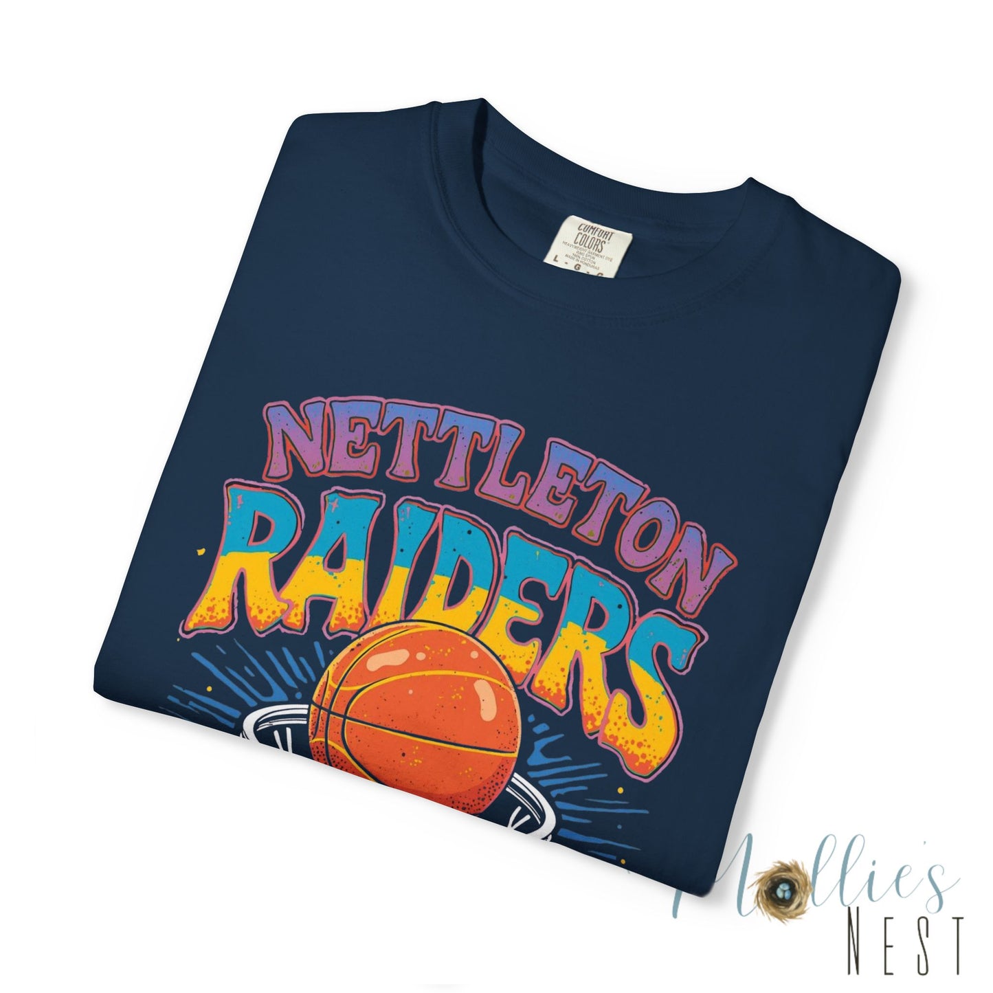 Unisex Basketball T-Shirt - 'Nettleton Raiders' Retro Basketball- Perfect for Game Day, Sports Events, Gift, Retro Vibe, Casual Wear