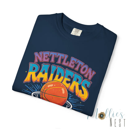 Unisex Basketball T-Shirt - 'Nettleton Raiders' Retro Basketball- Perfect for Game Day, Sports Events, Gift, Retro Vibe, Casual Wear