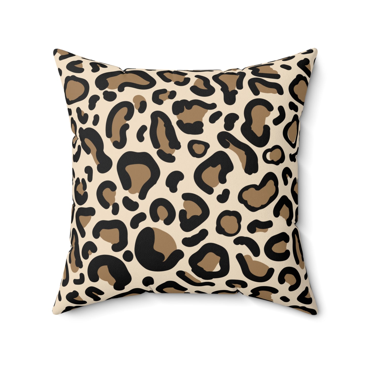 Leopard Spun Polyester Square Pillow