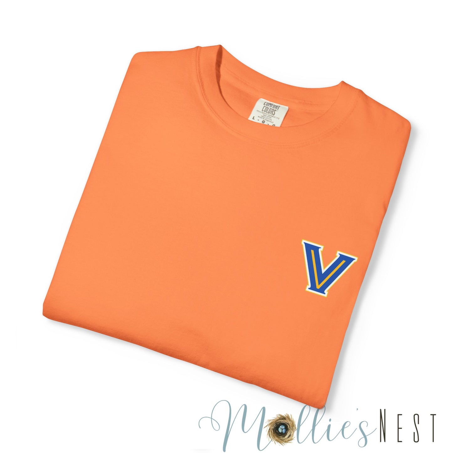 Valley View Light the Flame Football Helmet T-Shirt | Unisex Garment-Dyed Tee for Football Fans, Game Day Shirt, Sports Apparel, Casual Wear