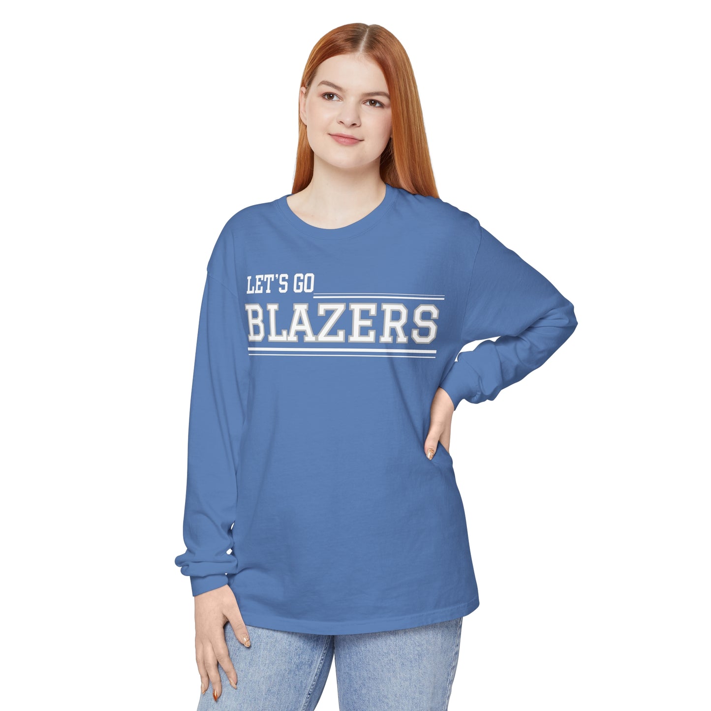 Blazers Unisex Garment-dyed Long Sleeve T-Shirt