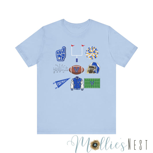 Football. Valley View. Jersey Short Sleeve Tee