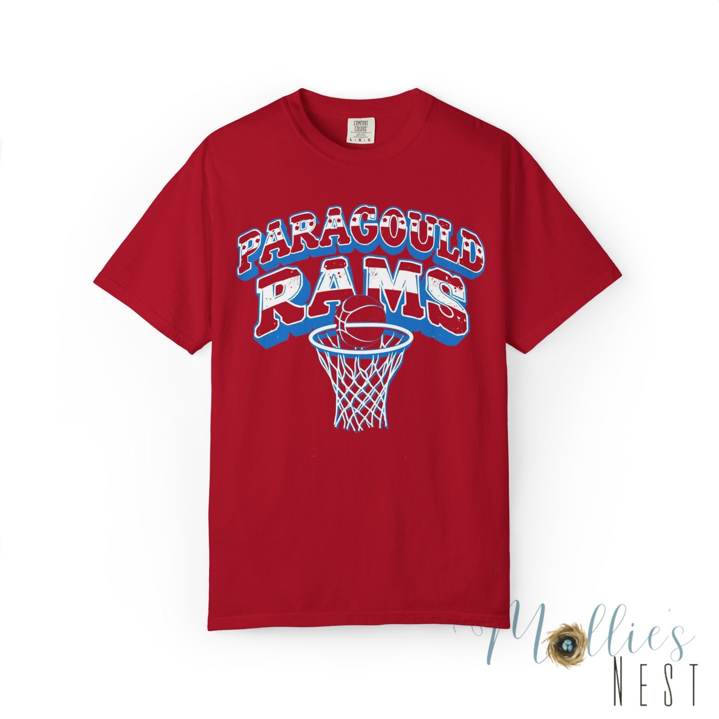 Paragould Rams Retro Basketball. ADULT comfort colors