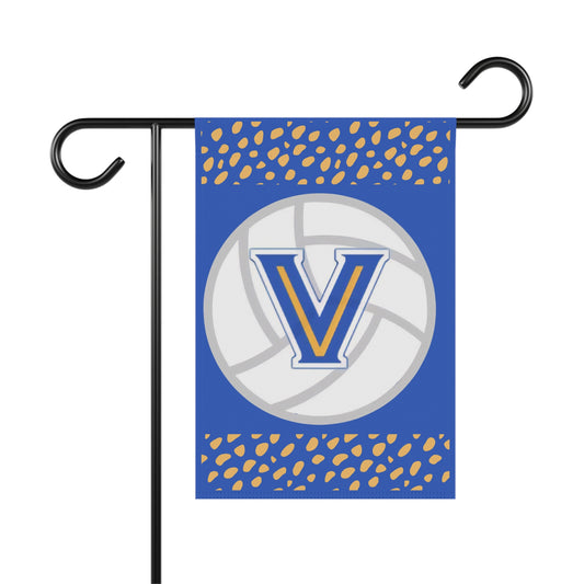 Volleyball Valley View. Flag — Blue & Gold