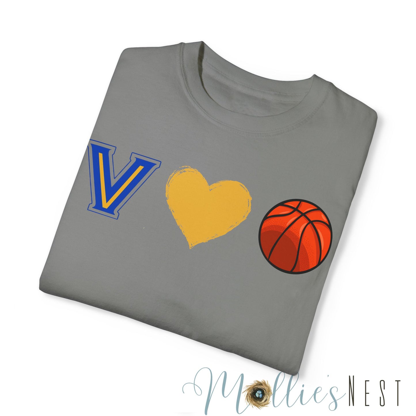 Unisex Garment-Dyed T-shirt. Basketball Heart Blazers