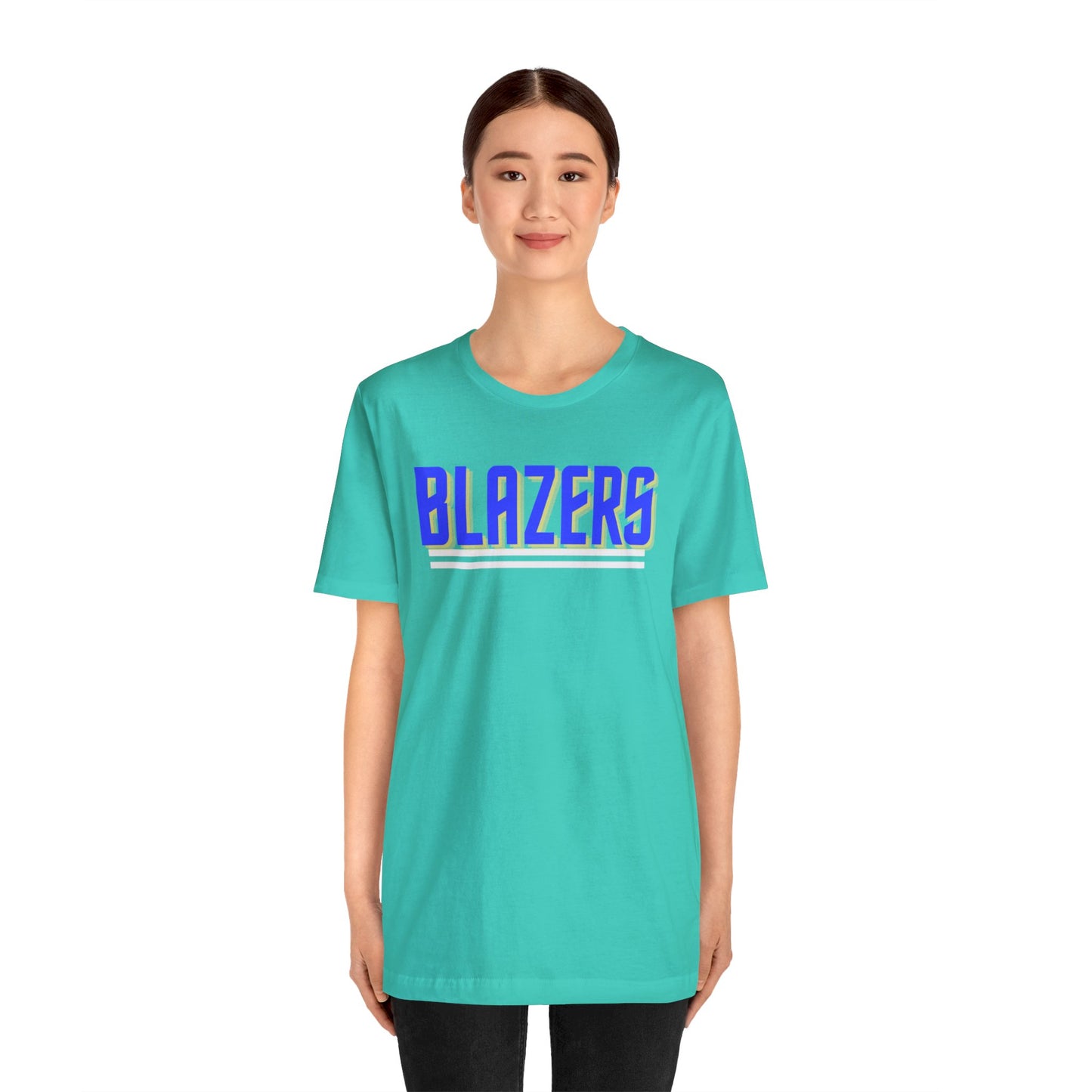 Blazers. Teal Jersey Short Sleeve Tee