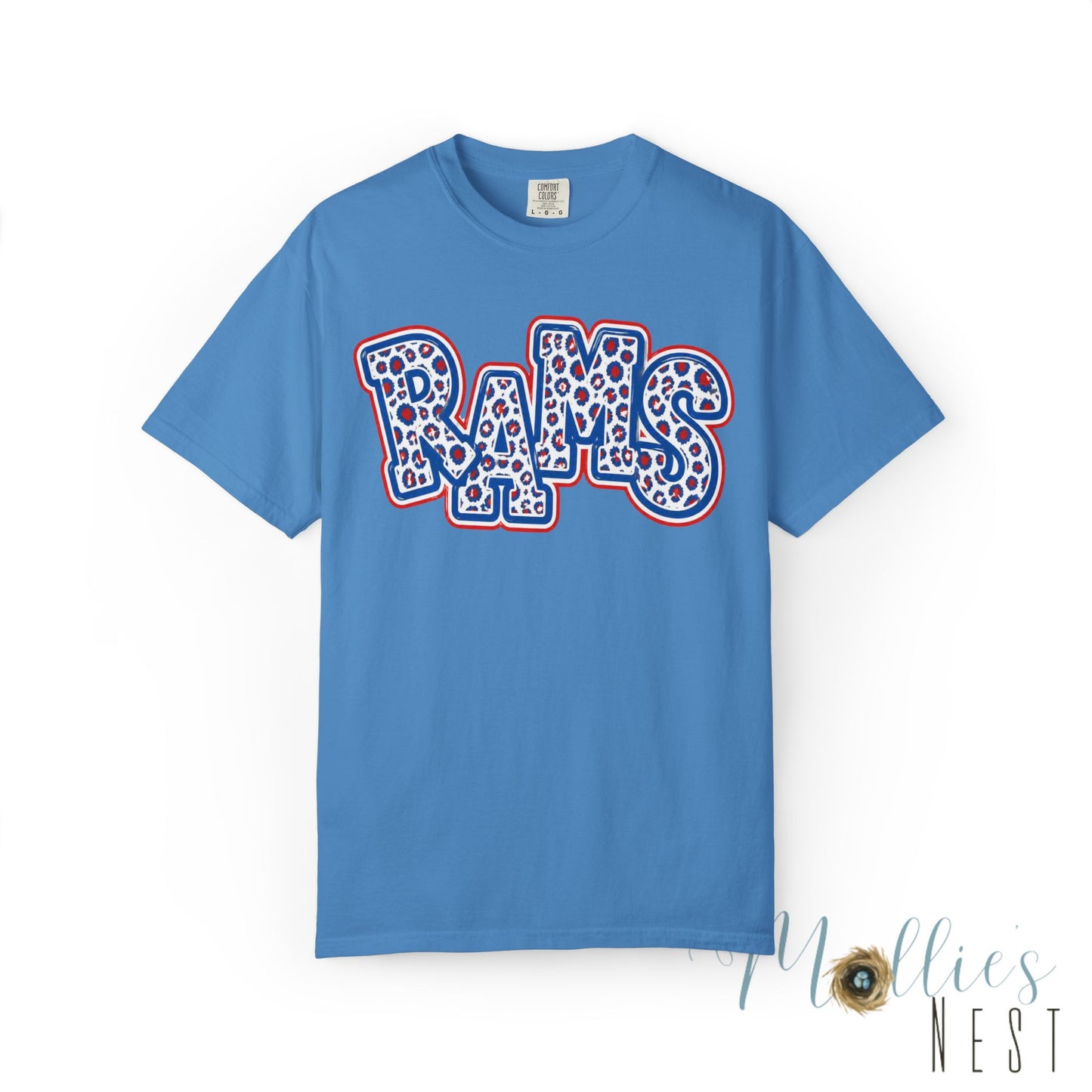 Paragould Rams Leopard Print Retro Logo T-Shirt