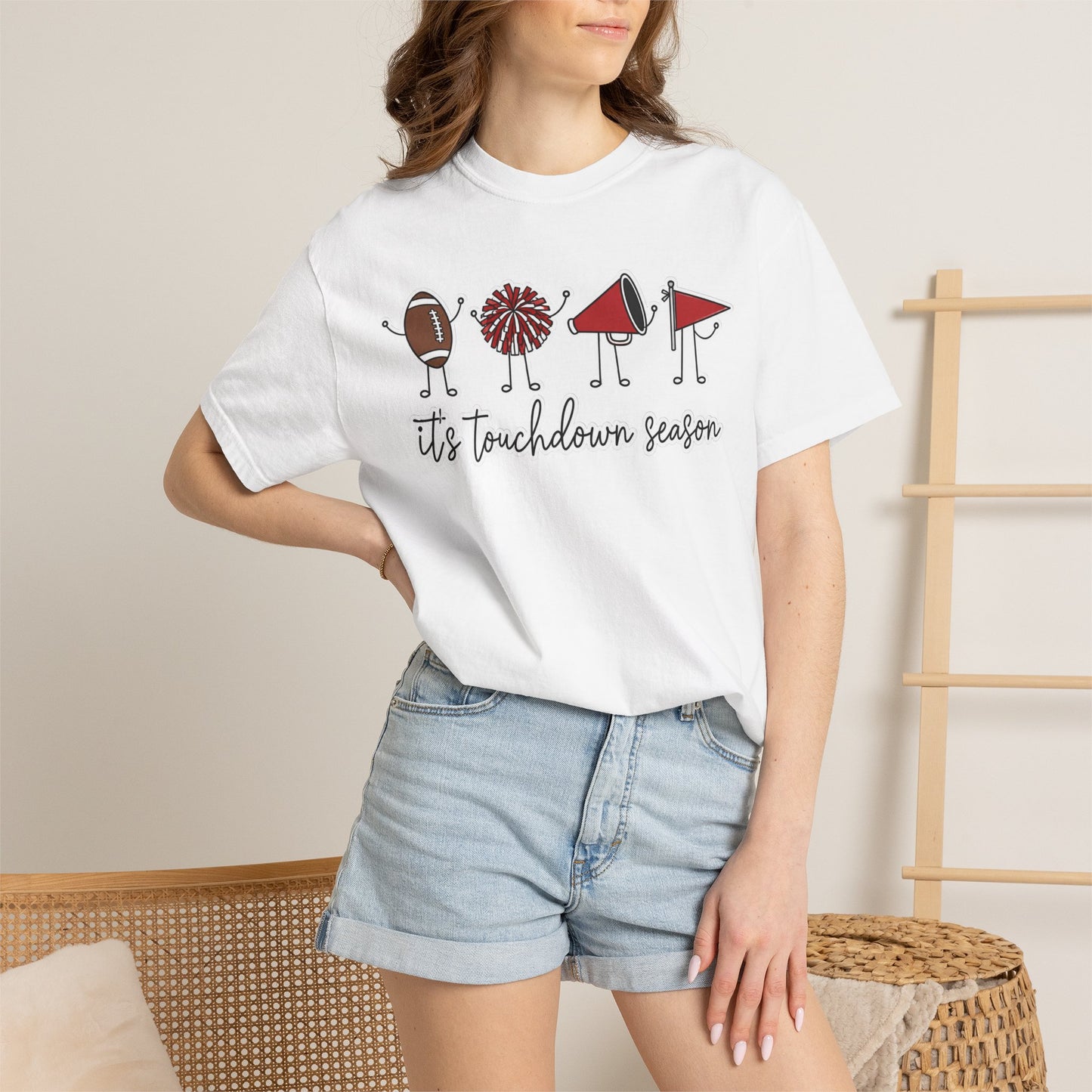 Touchdown Season (Black/Red) - T-Shirt Football Friends Graphic