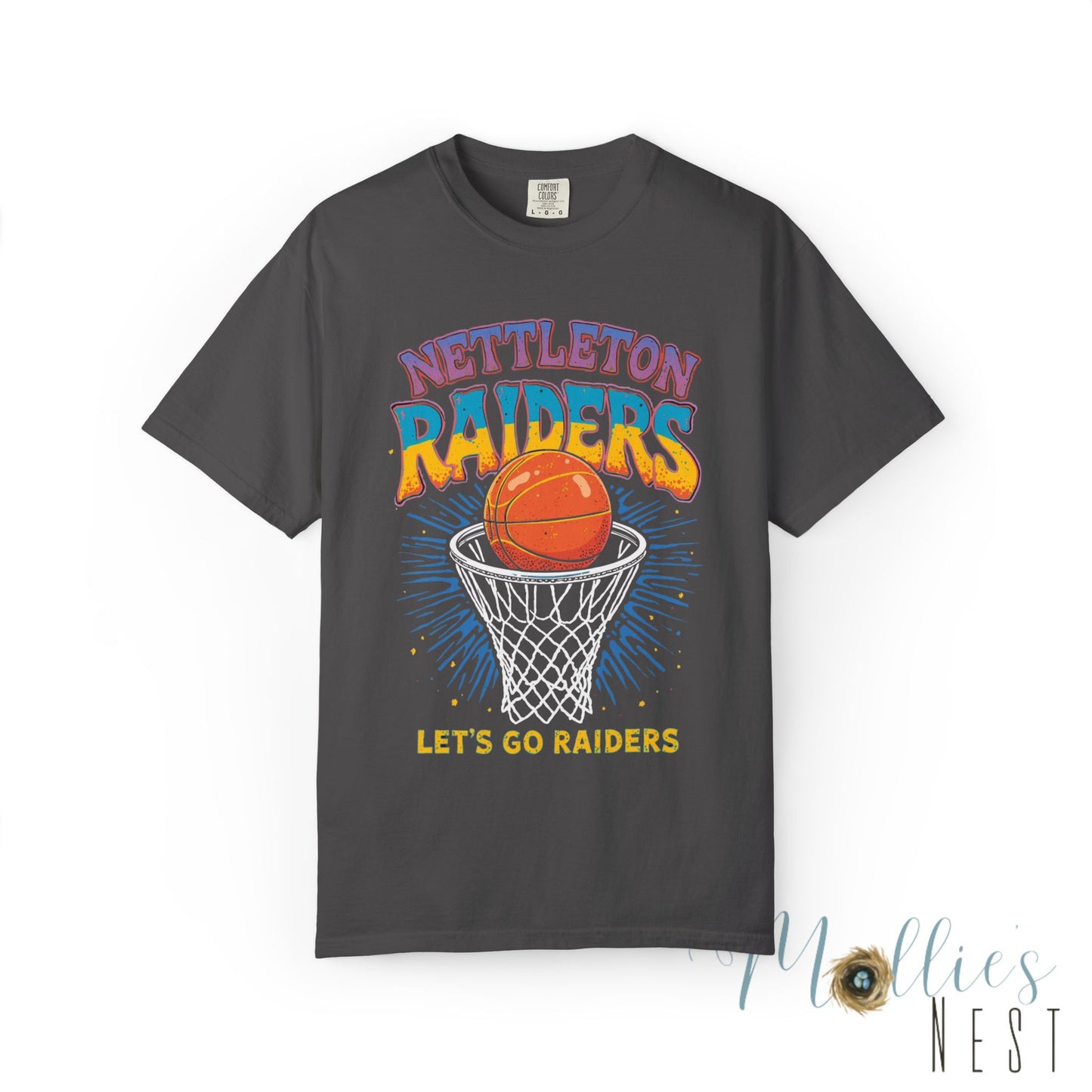 Unisex Basketball T-Shirt - 'Nettleton Raiders' Retro Basketball- Perfect for Game Day, Sports Events, Gift, Retro Vibe, Casual Wear