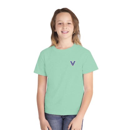 YOUTH Blazers Vin tage Logo T-Shirt — Retro Blue & Gold Team Logo T‑Shirt