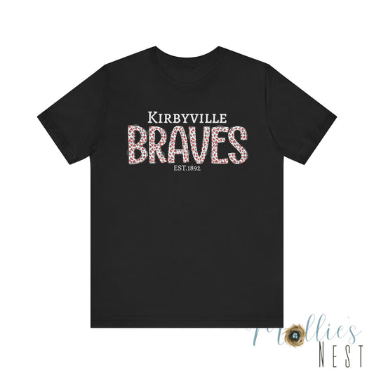 Kirbyville Braves Leopard Print Team Tee