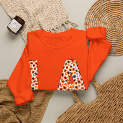 Lee Academy LA Cougars Leopard Print School Spirit Sweatshirt