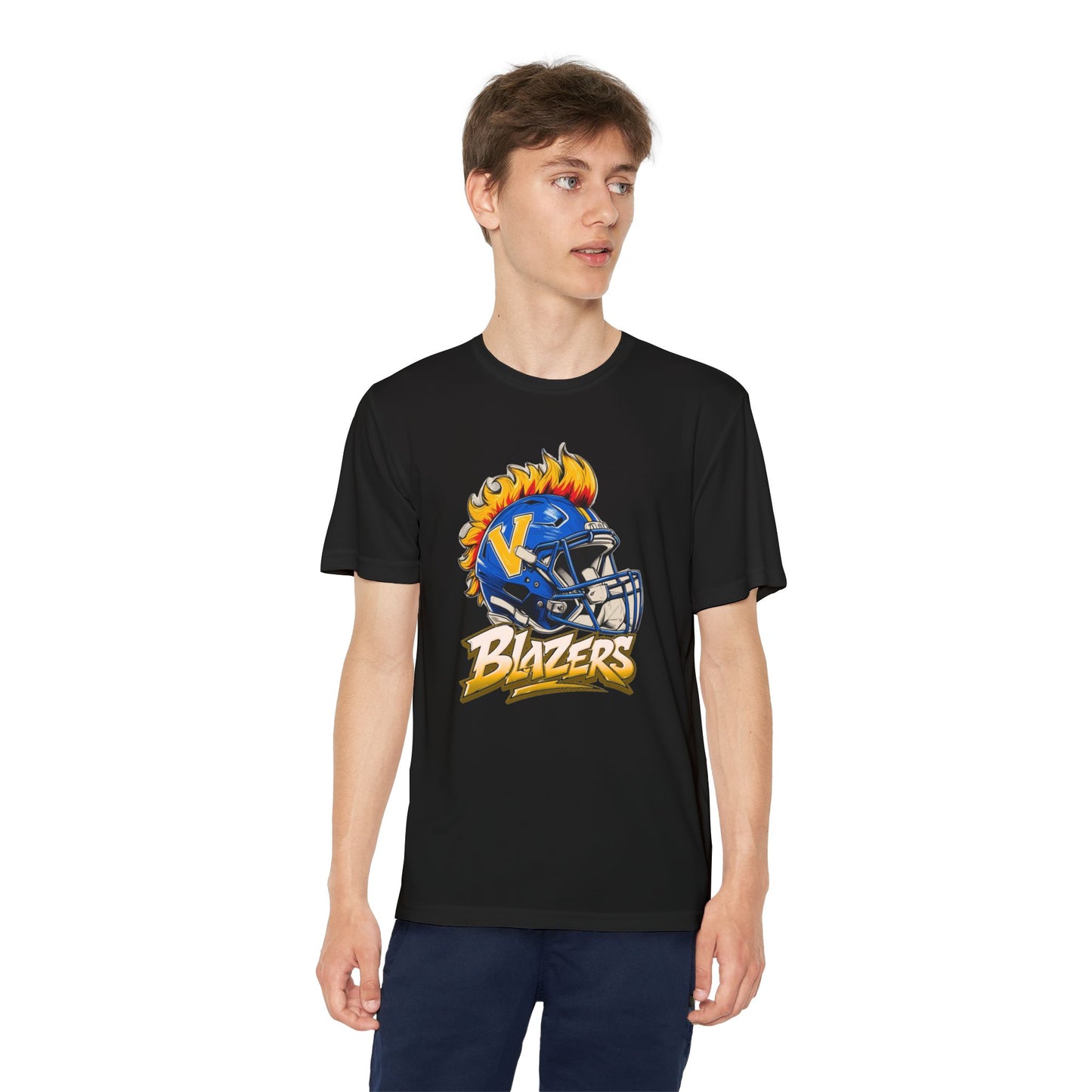 Youth FLAME Helmet Blazers. DRIFIT Football Shirt