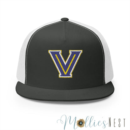 5 Panel Trucker Cap with Embroidered Valley View LOGO Design